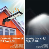 Solar Street LED Light with Radar Sensor, Black, 480W, Remote Control, Outdoor Flood Wall Lamp V178-59195