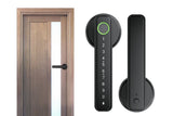 5 in 1 Smart Door Lock Fingerprint Door Knob with IC Cards and Backup Keys - Black V1263-JX-6264-2