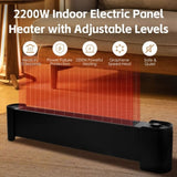 2200W Graphene Floor Electric Heater Fast Heating, Energy-Efficient, Portable Indoor Heater V915-HE0001