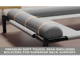 Elevated Pet Cot with Bolster Cushion, Portable Dog Bed for Indoor & Outdoor Use, Removable Washable V1341-ZY-UAKNPAFJ