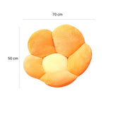 SOGA 2X Orange Whimsical Big Flower Shape Cushion Soft Leaning Bedside Pad Floor Plush Pillow Home SCUSHION083X2