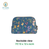 PIP Studio Petites Fleurs Dark Blue Small Triangle Cosmetic Bag V442-HIN-MISC-COSMETICFLEURSS-DARKBLUE-TR