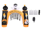 8ft Skull Ghost Inflatable Arch LED Light Indoor Outdoor Pumpkin Ghost Blow Up Archway Decoration V1294-YM0901-3115240073812