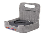 Large Cozy Dog Car Booster Double-Side Cushion Pet Travel Bed with Adjustable Strap V767-P-XD124