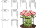 8PCS Peony Cages and Supports, 11.8" x 17.7" Iron Flower Stakes, Green Circular Guide Growth System V1192-AZ-W-18385