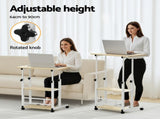 Artiss Laptop Desk Height Adjustable Mobile Workstation Computer Desks 60CM LA-DESK-C-60-2T-WH
