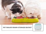 Blue Dog Food Storage Bin with Sealed Lid, Durable Wear-Resistant Container for Pet Food Freshness V1370-AZ4-10826