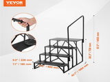 RV, 4-Step RV Stairs, 199.58KGS Load Capacity, Thickened Carbon Steel, With Handrail, Non-Slip V952-FCBTGDKHJG4JE8I22V0