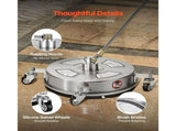 14" Pressure Washer Surface Cleaner, Stainless Steel Pressure Washer Attachments with 4 Wheels, 4000 V952-GYQXJBMQJQYPLEQRIV0