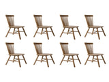 Levede 8x Dining Chairs Kitchen Windor Oak CH1035-2-OAX4
