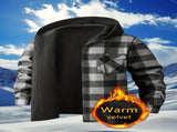 Plaid Hooded Jacket with Velvet Lining - Green - Size 2XL V1106-M-APP-9978-GREE-2XLAU2XLEU54