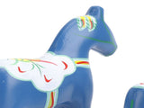 2pcs Hand Painted Swedish Wooden Horse Figurine Dalecarlian Horse Ornaments for Home Wedding V1294-YM0901-3115240105212