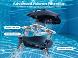 Aqua Buddy Cordless Pool Cleaner Robot Pool Vacuum Automatic Floor Clean 110Mins PO-CL-ROBOT-02-BK