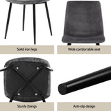 1 Artiss Dining Table and 4 Chairs Set Grey Velvet DSET-T02WD-VEL03-GYX4