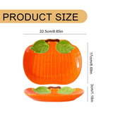 Pumpkin Ceramic Plate, Fall Themed Tableware, Pumpkin Candy Dish, Harvest Bowl Set, festive Serving V1366-AZ2-W-20791