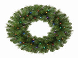 Christabelle 61cm Dorset Pine Christmas Wreath Pre Lit Multi Function LED Battery Operated Fron 112_WFLD61