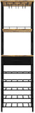 CARLA HOME Freestanding Wine Rack for 20 Bottles with Wood Countertop and Sturdy Metal Frame LSB-36134