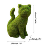 European Style Flocked Dog Figurine, Moss-Covered Animal Ornament for Outdoor Lawn, V1366-AZ2-W-18109