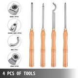 Wood Turning Tools for Lathe 4 PCS Set, Carbide Lathe Tools with Diamond Shape, Round, Square V952-MGCDMBSJT00000001V0
