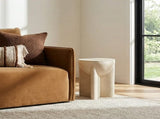 Interior Ave - Zelda Sculptural Stone Side Table Sand Textured Accent V355-IA-ST-ZEL-SAN