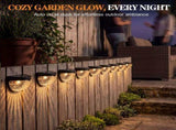 Raised Garden Bed Solar Lights Magnetic with Dusk to Dawn Sensors Wide Angle IPX4 Waterproof Solar V1107-118-48079-BLK-8PACK