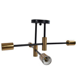4 Light Ceiling Mount Lamp 360&deg Rotation Adjustable Wrought Iron Ceiling Light for Dining Room V1294-YM0523-3119220016511