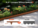 Steel Landscape Edging, 10 Packs 40 x 4.5 in Weather-Resistant & Pre-Rust Metal Landscape Edging, V952-NHGJSPZ40INC64GX7V0