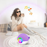 Portable Karaoke Microphone Machine Mini Bluetooth Speaker with 2 Wireless Mics Purple V1263-JX-6981-3