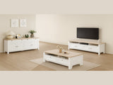 Noosa Entertainment Unit White and Oak 4 Doors and 3 spaces V1150-TV24001