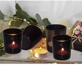 40 Pack Black Matt Tealight Candle Holder 6.5cm Festival Decor Wedding Propose Parties Holiday and V382-BLKFHX40