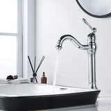 Retro Basin Faucet Swivel 360 Degree Rotation Single Handle Bathroom Mixer High Spout Cold and Hot V1189-LC-LY-00040