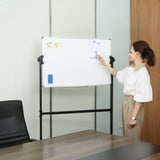 91.5x61cm Rolling Magnetic Whiteboard, Double-sided Mobile Whiteboard, Adjustable Height Dry Erase V952-BBYCDL3624ABSW8OMV0