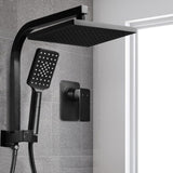 Cefito 8'' Rain Shower Head Set Handheld Square High Pressure Mixer Tap Black SHOWER-A2-SQ-8-BK-MIXER