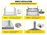 Stainless Steel Equipment Grill Stand, 122 x 76 x 61cm Stainless Table, Grill Stand Table with V952-SBSKTBD4830INXAETV0