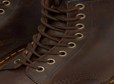Dr. Martens 1460 8 Up Crazy Horse Leather Boots Shoes - Gaucho Brown V563-11822203-GCH-3