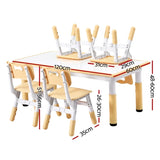 1 Keezi Kids Table and 4 Chairs Set Graffiti KTC-A-GRA-NAT