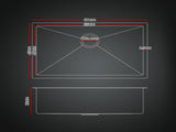 Cefito Stainless Steel Sink 60x45CM With Pull Out Mixer Tap Kitchen Basin Single Bowl Black SINK-BLACK-6045-48