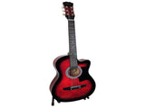 Karrera 38in Pro Cutaway Acoustic Guitar with Carry Bag - Red Burst CC38-PRO-SRD