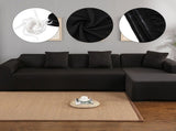 Polyester 32 Seat Corner Sofa Cover L Shape Slipcover Home Furniture Protector V1294-YM0901-JY19347-01