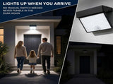 Solar Powered Outdoor LED Floodlight with Remote Control Motion Sensor, Dual Charging via Solar V1341-ZY-68KVS8NF-6000KWHITE