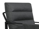 Levede Metal Framed Lounge Chair Linen in Dark Grey CH1150-DG
