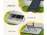 i.Pet Chicken Coop Rabbit Hutch 166cm x 120cm x 112cm Large Chicken Coop House Run Cage Wooden PET-CH-310026-WH-AB