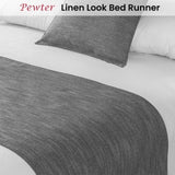 Jason Linen Look Pewter Bed Runner Double/Queen V442-WAM-BEDR-LINENLOOK-PEWTER-Q