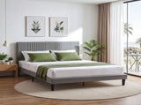 Artiss Queen Bed Frame with Adjustable Headboard, Grey, 300kg Capacity BFRAME-H-VERA-Q-CA-AB