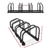 Weisshorn 4 Bike Stand Rack Bicycle Storage Floor Parking Holder Cycling Black BIKE-4-BK