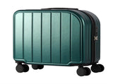 Dark Green Compact 18-Inch Carry-On Suitcase Lightweight ABS Hardside Spinner Luggage V888-ELOSUNG23819