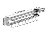 Kdkad Kitchen Organization and Storage Rack, Mounted Pots and Pans Rack, Stainless Steel Metal V1189-WXFWAL-20260326-03198