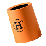 Open Top Trash Can Plastic Double Layer Thick Round Mini Trash Can for Bedroom Office Orange 13L V1294-YM0703-3117230060512