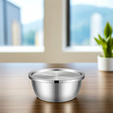 1 Set Stainless Steel Mixing Bowl for Food Storage with Lid for Home Cooking V1370-AZ4-15331