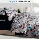 Big Sleep Stafford Quilt Cover Set Double V442-HIN-QUILTCS-STAFFORD-GREY-DS